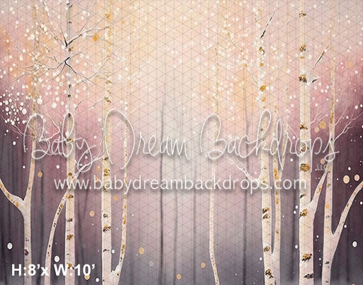 Sparkling Pink Birch Forest (SM) 