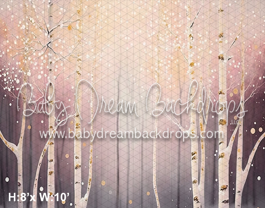 Sparkling Pink Birch Forest (SM) 