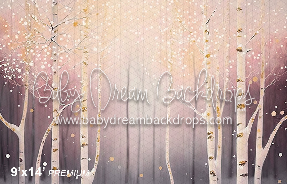 Sparkling Pink Birch Forest (SM) 
