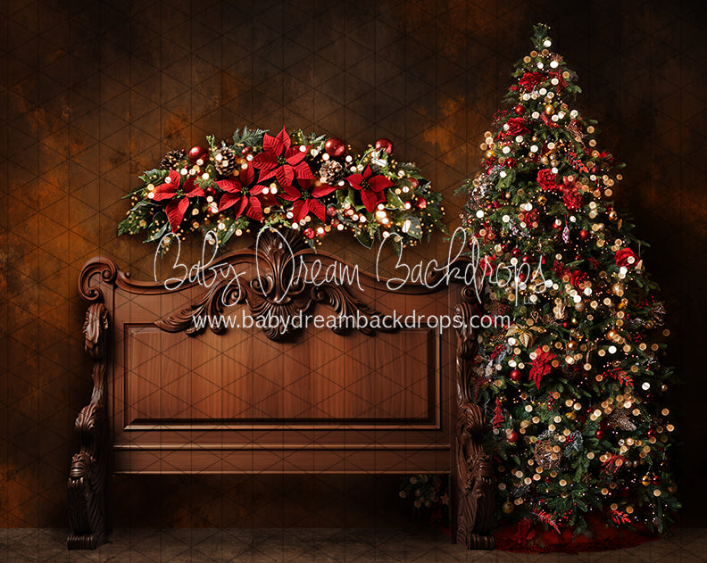 Spirit of Christmas Queen Headboard Tree Right (JA)