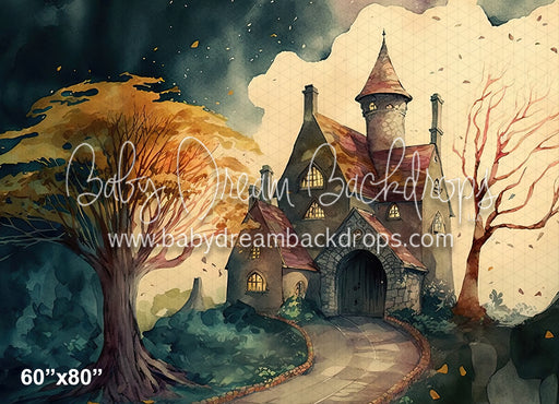 Spooky Watercolor Castle (MD)