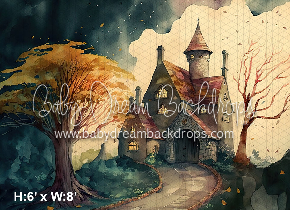 Spooky Watercolor Castle (MD)