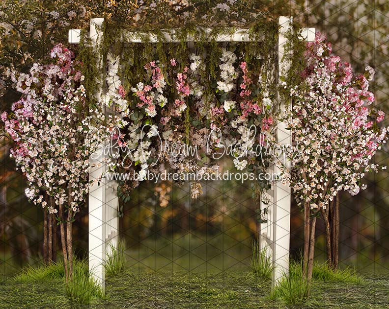 Spring Countryside Arch with Pink (JA)