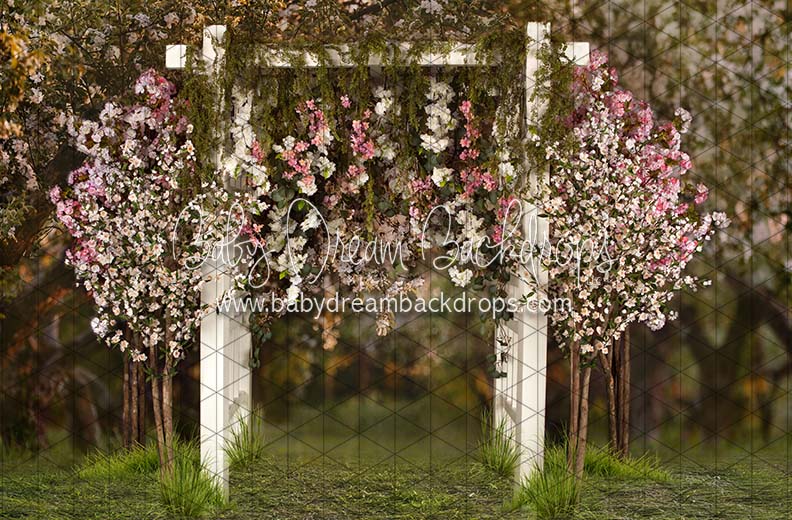 Spring Countryside Arch with Pink (JA)