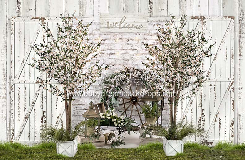 Spring Farm with Grass