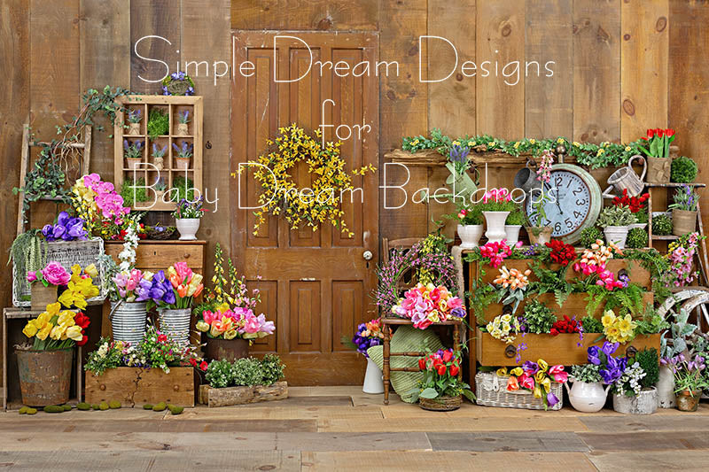 Spring Barn Floral 8x12 - SD