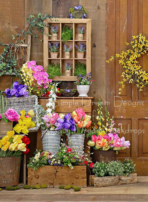 Spring Barn Floral Left