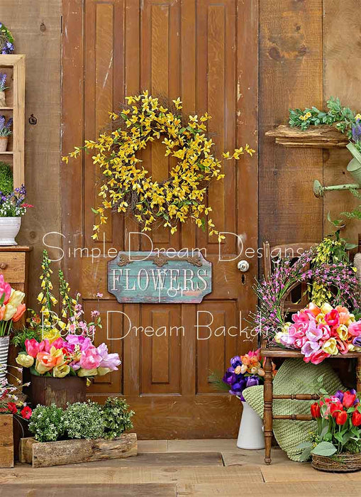 Spring Barn Floral with sign