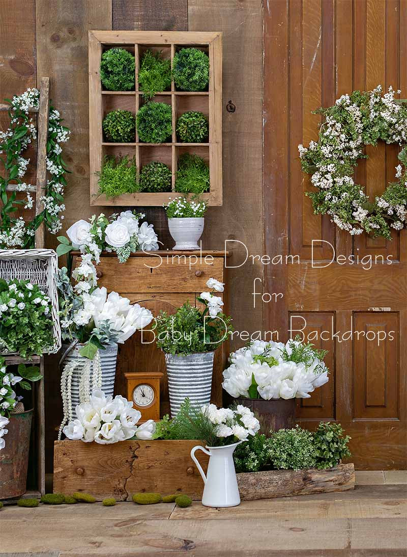 Spring Barn left — Baby Dream Backdrops