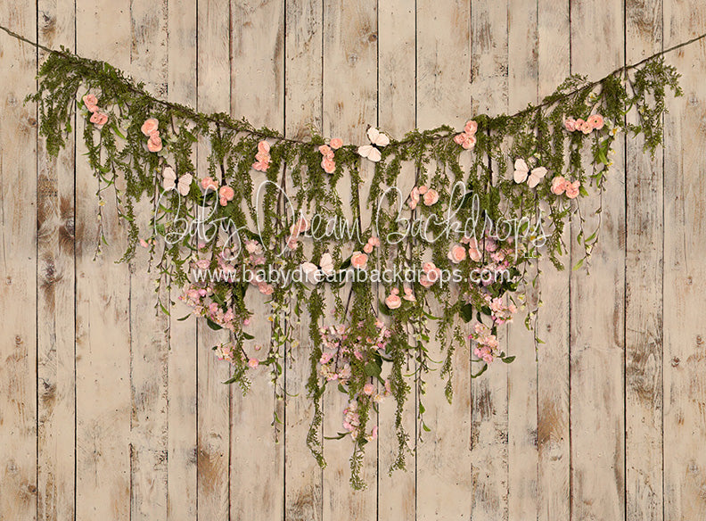 Spring Swag on Planks - 6x8 - JA  