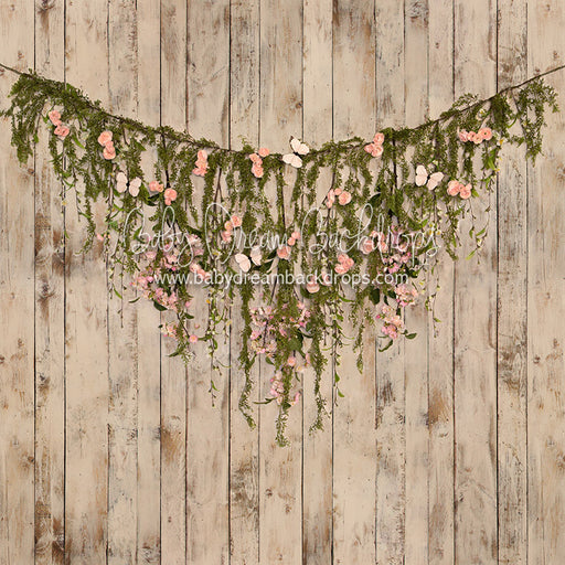 Spring Swag on Planks - 8x8 - JA 