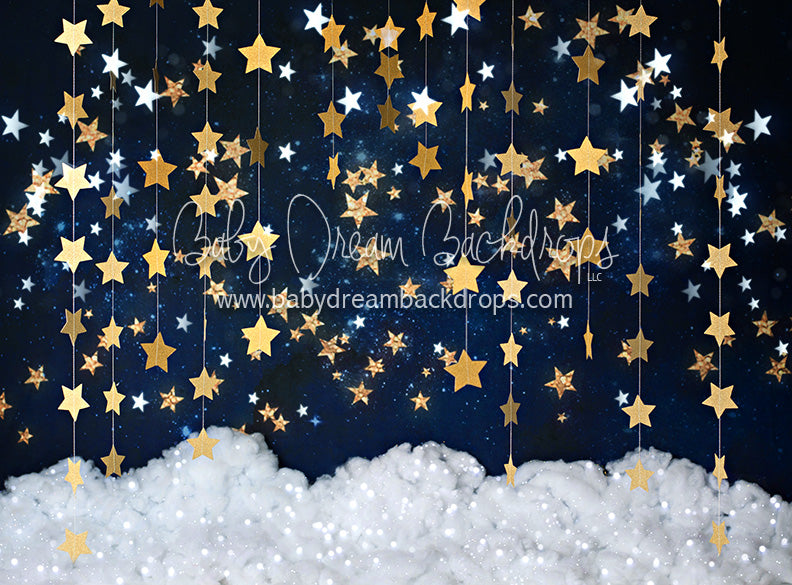 Stacked Stars Blue and Gold - 6x8 - BS  