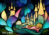 Stained Glass Sleeping Princess Castle (MD)