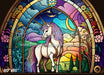 Stained Glass Rainbow Unicorn (MD)