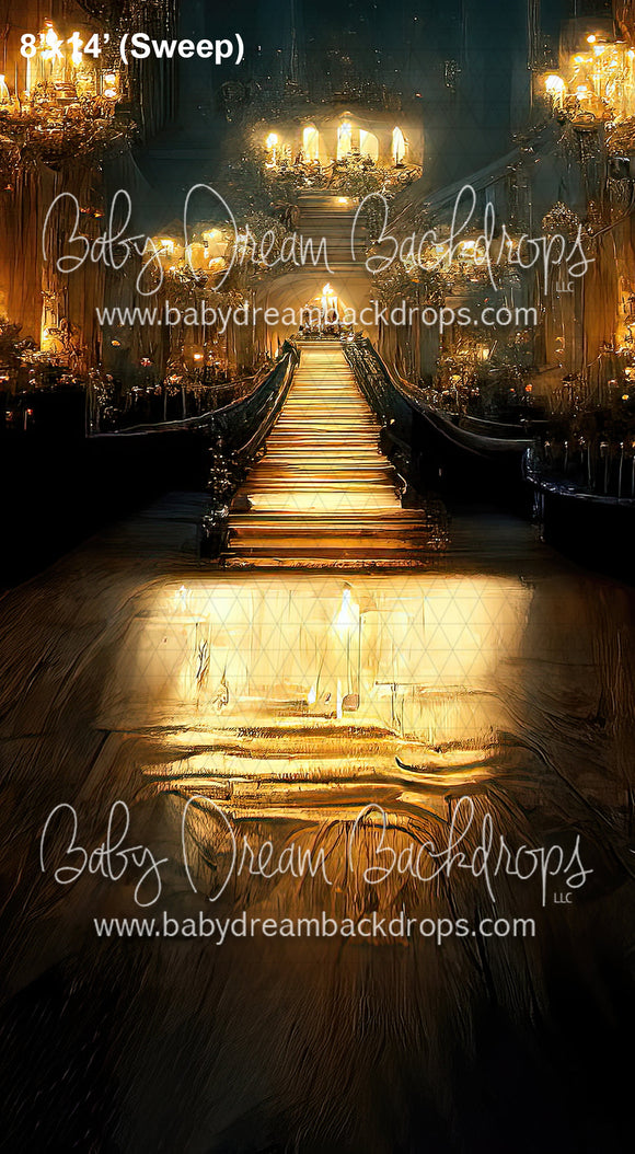 Sweeps Staircase and Candle Chandeliers  (BD)