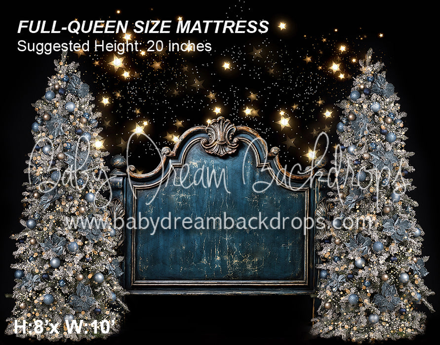 Starry Blue Vintage Headboard Christmas (VR)