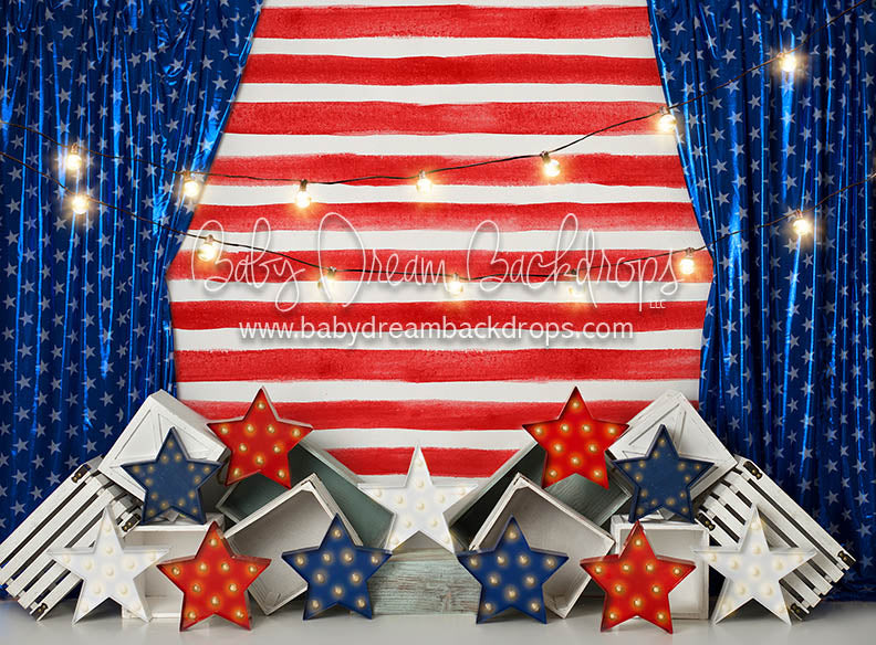 Striped Stars - 60Hx80W - BS (Fleece)
