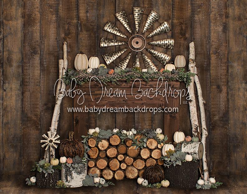 Succulent Autumn Fireplace