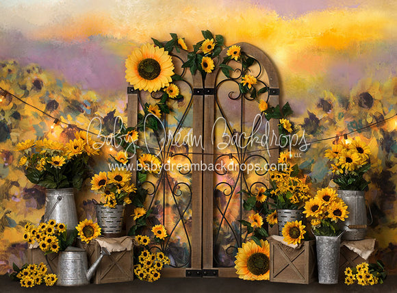 Sunflower Gates - 60Hx80W - BS (Matte Fleece)