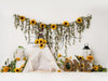 Boho Teepee sunflowers