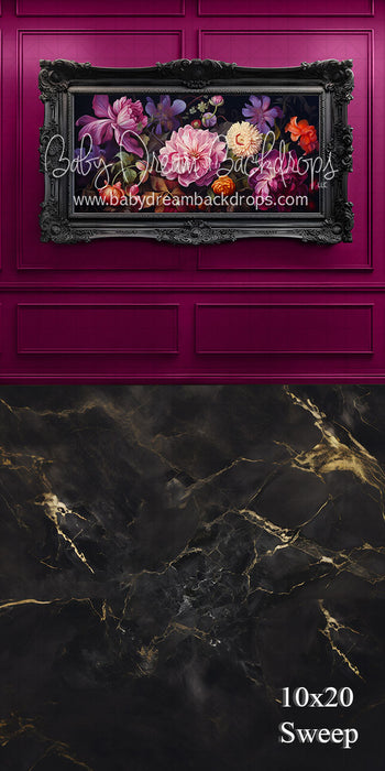 Sweep Magenta Floral Wall (VR)