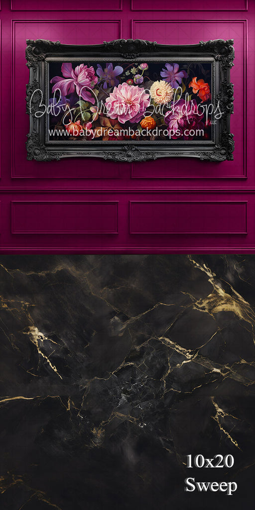 Sweep Magenta Floral Wall (VR)