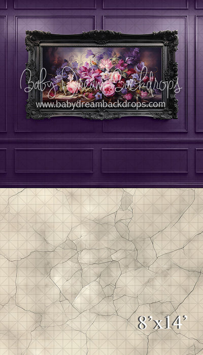 Sweep Purple Wainscott Lilac Wall with Marble Base (VR)