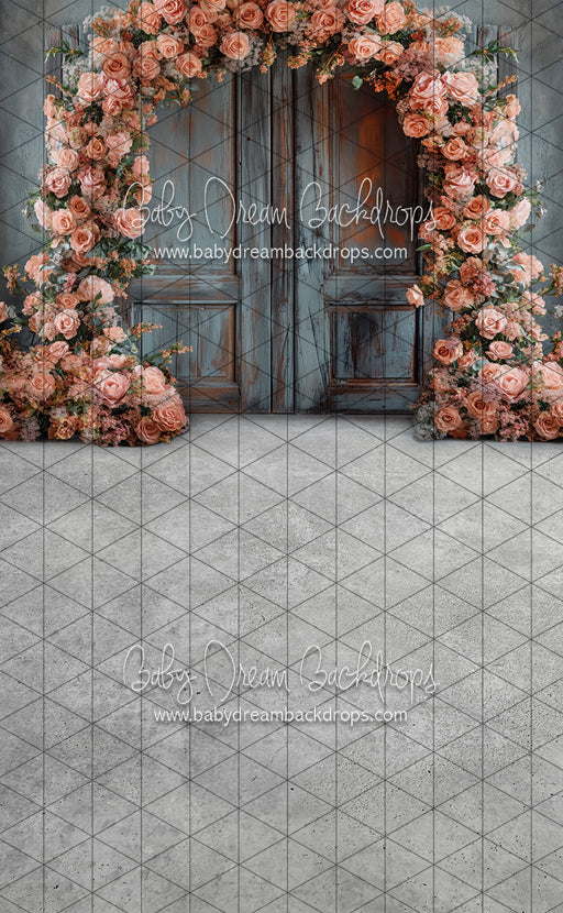 Sweeps Peachy Spring Floral Arch (JA)