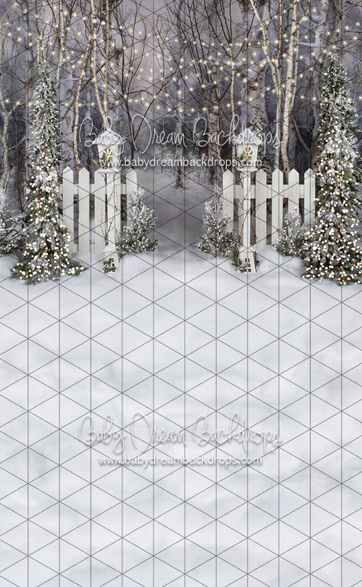 Sweeps Believe in Birch Fence Path Lights (JA)