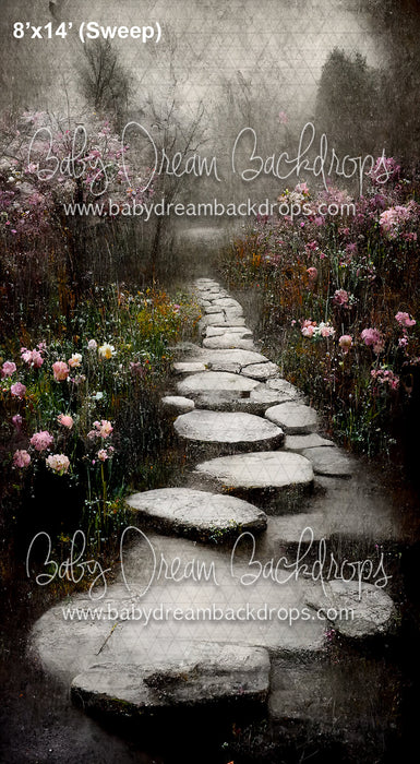 X Drop Sweeps dreary rainy path