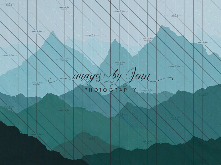 Teal Silhouette Mountains (JG)