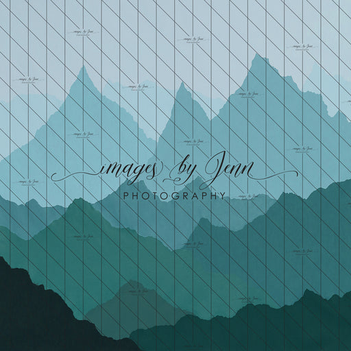 Teal Silhouette Mountains (JG)
