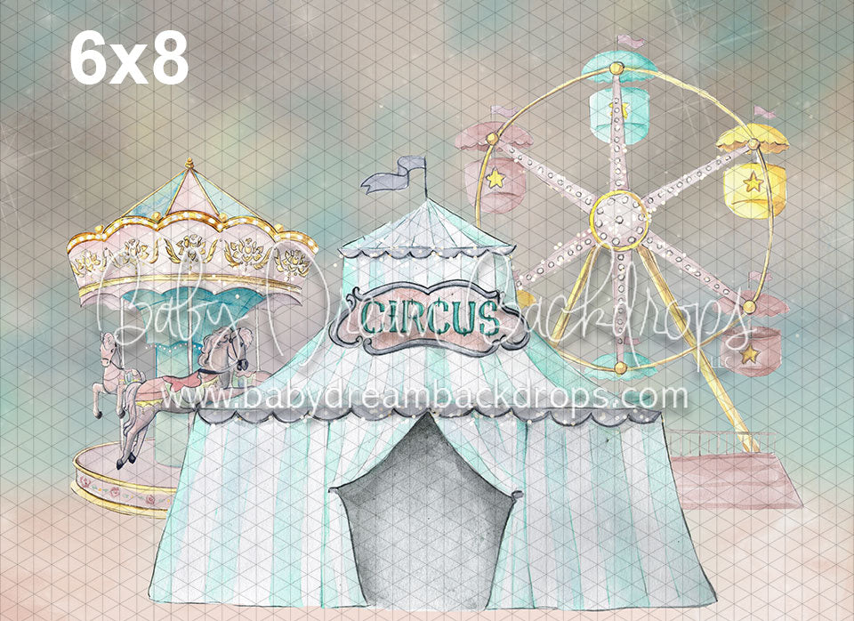 Teal Pastel Circus