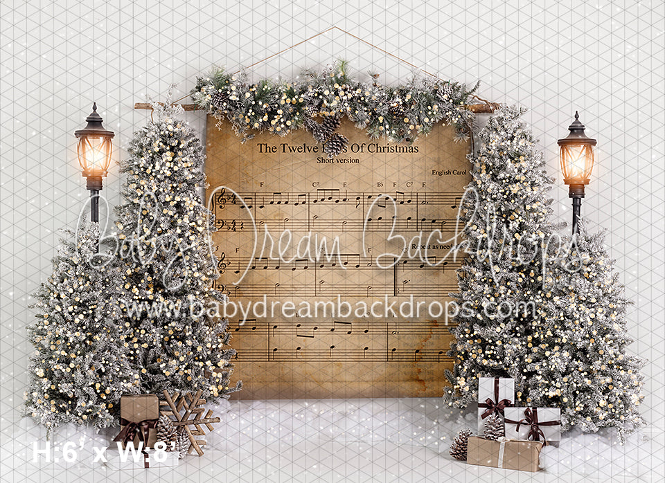 The Twelve Days of Christmas Scroll on white (VR)