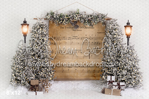 The Twelve Days of Christmas Scroll on white (VR)