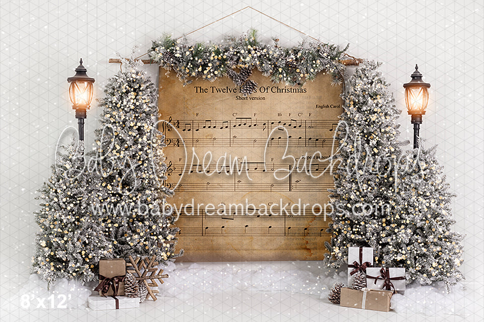 The Twelve Days of Christmas Scroll on white (VR)