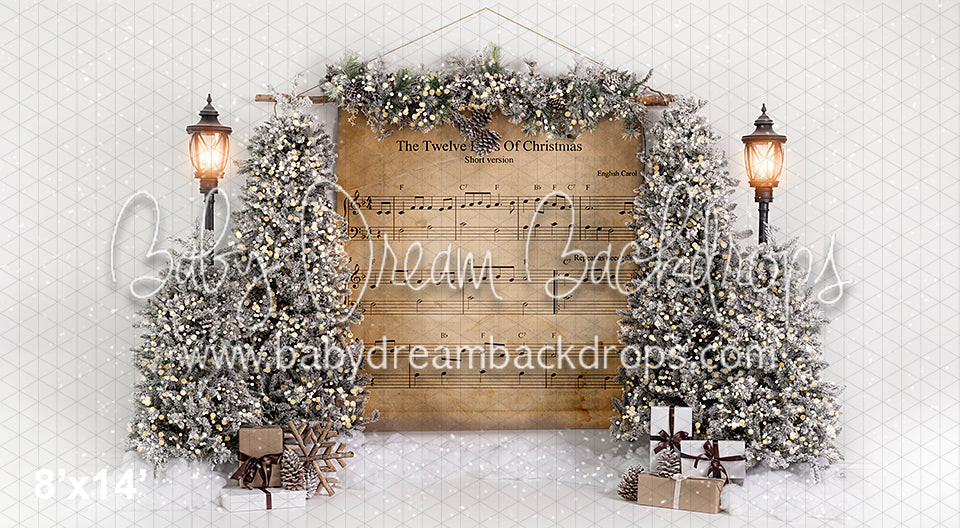 The Twelve Days of Christmas Scroll on white (VR)