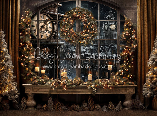 Time for Christmas Window Wreath (JA)