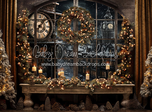 Time for Christmas Window Wreath (JA)