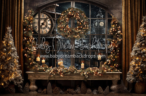 Time for Christmas Window Wreath (JA)