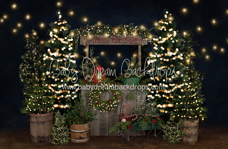 Tree Farm Eve Stand Lights (Gritty Bottom)