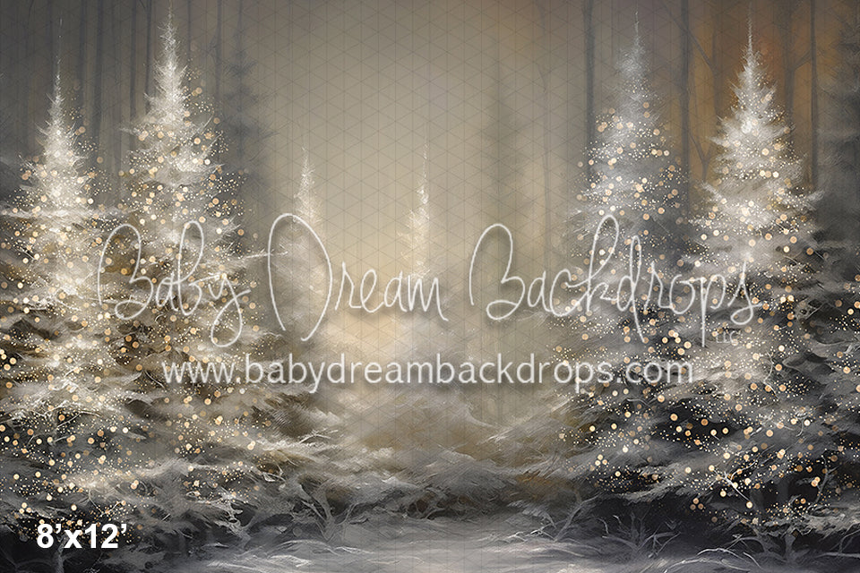 Trees with snow with Lights (VR)