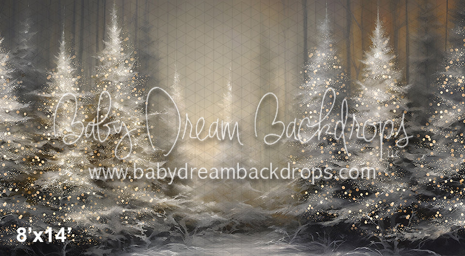 Trees with snow with Lights (VR)