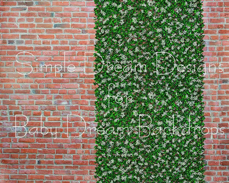 Trellis White Flowers right 8x10 - SD (fleece)