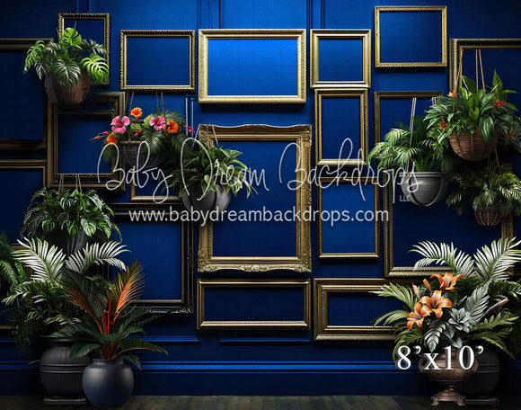 Tropical Plants BLUE Wall (VR)