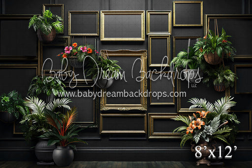 Tropical Plants GREY Wall (VR)