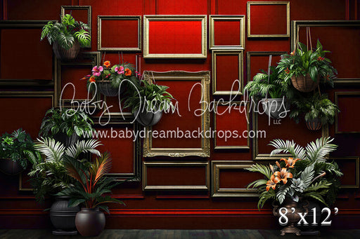 Tropical Plants RED Wall (VR)