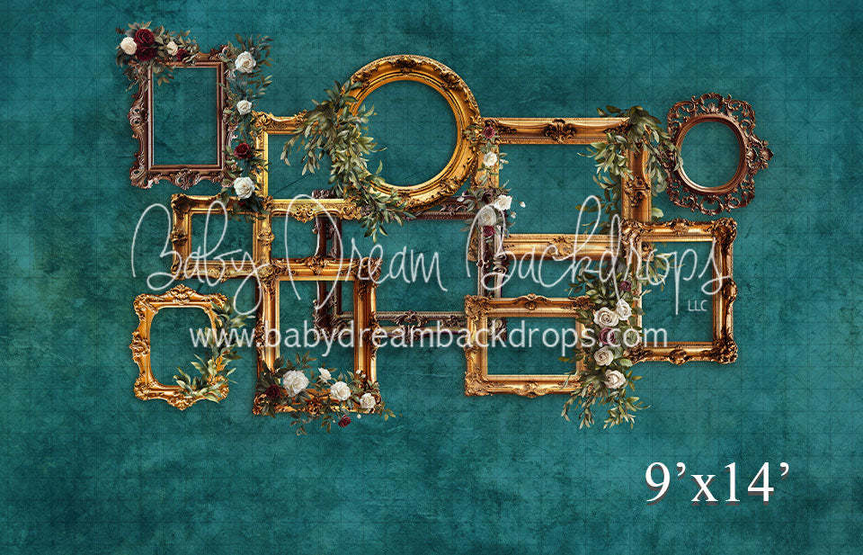 Turquoise Frame with Flowers (VR)