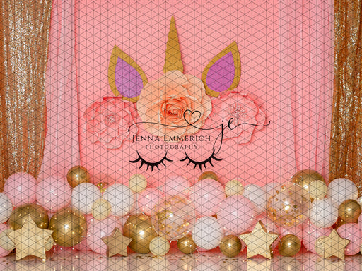 Unicorn Face with Balloons