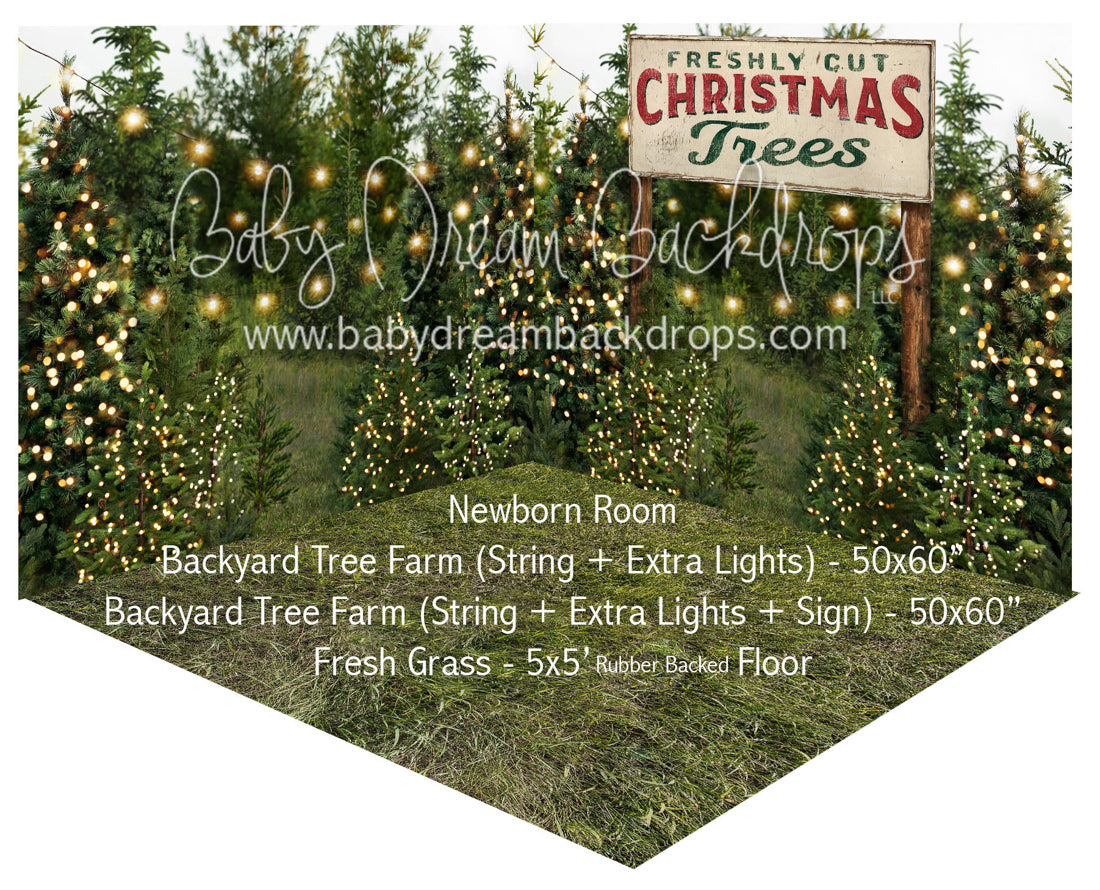Backyard Tree Farm (String Lights + Extra Lights) and Sign Newborn Roo ...